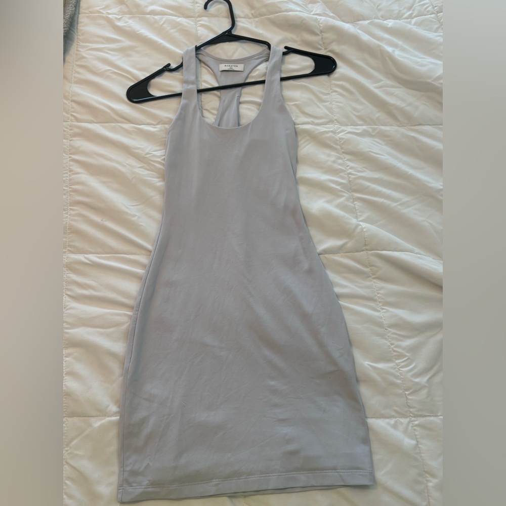 ARITZIA BABATON contour scoop neck mini dress size 2XS! Light purple